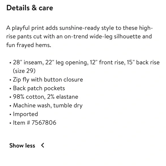 Billabong free fall high waisted wide leg pants orange white 70’s. Floral print - Picture 8 of 16